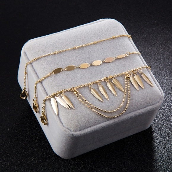**FENELLA* 3-Pc Gold Chain Fashion Bracelet Set - Picture 2 of 10